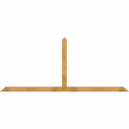 Ekena Millwork Portland Rough Sawn Timber Gable Bracket, Western Red Cedar, 108"W x 45"H x 2"D x 4"F, 10/12 Pitch GBW108X45X0204POR00RWR